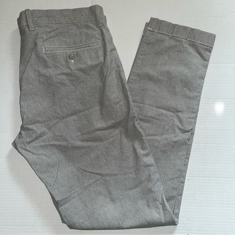 J Crew Mens 34X32 Bedford Slim Fit Flat Front Cotton Chambray Pants Trouser NWOT